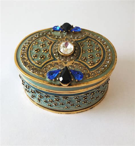 jeweled enamel trinket boxes